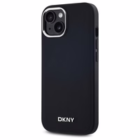 DKNY Vienkāršs logotips Magnētiskais viedtālruņa apvalks iPhone 14 - melns
