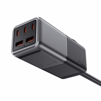 Acefast Z2 GaN 75W PD galda lādētājs 3x USB-C 2x USB-A - melns un pelēks