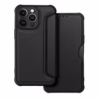 RAZOR grāmatas tipa viedtālruņa apvalks iPhone 13 Pro melns