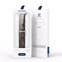 Dux Ducis siksniņa (āra versija) Apple Watch Ultra siksniņa, SE, 9, 8, 7, 6, 5, 4, 3, 2, 1 (49, 45, 44, 42 mm) neilona aproce melna un oranža