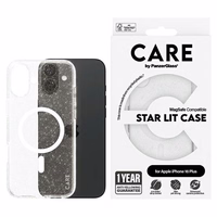 CARE by PanzerGlass Flagship Star Lit viedtālruņa apvalks iPhone 16 Plus 6.7" balts Magnētiskais 1343