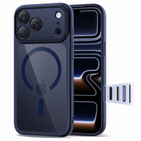 Tech-Protect Magpeak Magsafe CC futrālis iPhone 17 Pro Max - caurspīdīgs, tumši tumši zils