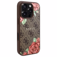 Guess GUHMP16XP4ROPEMCW iPhone 16 Pro Max 6.9" ciets vāciņš brūns 4G ziedu raksts MagSafe