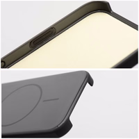 Spīdīgs magnētiskais viedtālruņa apvalks, saderīgs ar MagSafe, IPHONE 17, melns