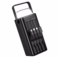 Borofone Portatīvais lādētājs 50000mAh BJ65A High - 2xUSB + Type C - QC 3.0 22,5W + PD 20W ar USB, Type C, Lightning un micro USB melna