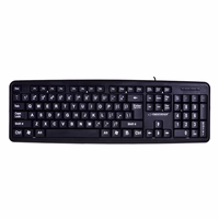 Esperanza EK129 keyboard USB QWERTY UK English melns
