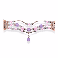 Aproces cilpa Apple Watch 42/44/45 dizains 4 zelta-violeta