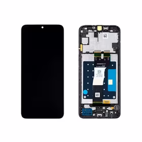 LCD ekrāns Samsung A057 A05s ar skārienekrānu ar rāmi melns ORG