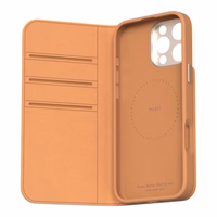 Moshi Overture MagSafe - 3-in-1 Leather Flip maciņš iPhone 16 Pro (Caramel brūns)