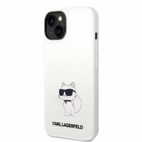 Karl Lagerfeld KLHMP14MSNCHBCH iPhone 14 Plus 6.7" balts silikona viedtālruņa apvalks Choupette, magnētiskais (MagSafe)