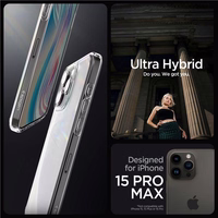 Spigen Ultra Hybrid viedtālruņa apvalks iPhone 15 Pro Max - caurspīdīgs matēts
