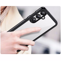 Kosmosa viedtālruņa apvalks Samsung Galaxy A36 ar elastīgu rāmi - melns