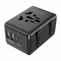 Blitzwolf BW-TA1 4-in-1 ceļojumu adapteris 2xUSB + C + PD 20W