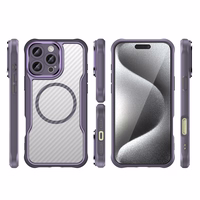 Leading Series Magnētiskais silikona viedtālruņa apvalks iPhone 16 Pro Max - violeta