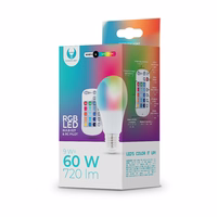 LED Bulb E27 A60 RGB + balts 9W + RC Forever Light