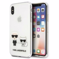 Karl Lagerfeld Karl & Choupette iPhone Xs Max viedtālruņa apvalks - caurspīdīgs