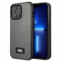 Karl Lagerfeld Saffiano plāksnes viedtālruņa apvalks iPhone 13 Pro Max 6.7" - sudraba