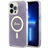 Guess GUHMP14XH4STU iPhone 14 Pro Max 6.7" violets cietais viedtālruņa apvalks 4G Magnētiskais