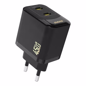 Dudao A28PEU PD 45W GaN 2xUSB Wall Lādētājs - Melns