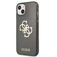 Guess GUHCP13SPCUGL4GBK iPhone 13 mini 5.4" melns cietais apvalks Spīguļu 4G Liels Logotips