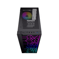 Gembird Fornax 2500 ARGB Gaming ATX computer case, Midi Tower, backlight,  melns