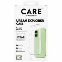 CARE by PanzerGlass Flagship Urban Explorer viedtālruņa apvalks ar caurspīdīgu rāmi iPhone 17 - caurspīdīgs