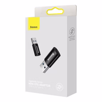 Baseus adapteris Ingenuity USB-A 3.1 uz USB-C melns OTG