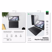 AmazingThing Minimal Case Keylite Combo Keyboard Case iPad Air M3 13" - melns