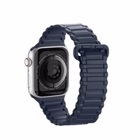 Dux Ducis siksniņa (bruņota versija) Apple Watch Ultra, SE, 9, 8, 7, 6, 5, 4, 3, 2, 1 (49, 45, 44, 42 mm) silikona magnētiskā aproce zila