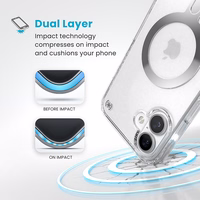 Speck Presidio Perfect-Clear ClickLock & MagSafe - iPhone 16 Plus maciņš (Clear / Chrome Finish / Serene sudrabs)