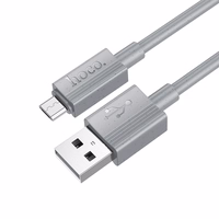 Kabelis USB-A uz Micro USB Hoco 2,4A 1 m X107 pelēks