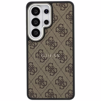 GUESS maciņš for SAMSUNG S26 Ultra GUHMS26LP4MSEGCW (4G Embossed Ring MagSafe) brūns