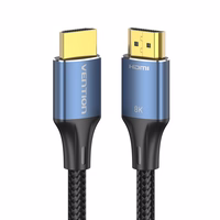Vention Cotton Braided HDMI-A Male to Male HD Cable 8K 3M zils Aluminum Alloy Type
