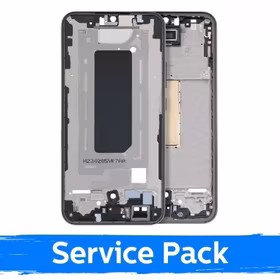 Vidējais rāmis, saderīgs ar Samsung A346 A34 5G / Melns / (Service Pack)