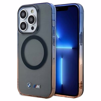 BMW Gradient Bumper Magnētiskais viedtālruņa apvalks iPhone 15 Pro Max - pelēks