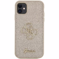 Guess GUHCN61HG4SGD apvalks iPhone 11 / Xr - zelta Glitter Script Big 4G