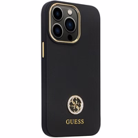 Guess GUHCP13XM4DGPK iPhone 13 Pro Max 6.7" melns/melns hardcase Silicone Logo Strass 4G