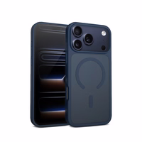 Crong Hybrid Matte Magnetic - MagSafe iPhone 17 Pro maciņš (Navy zils)