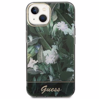 Guess GUHCP14MHGJGHA iPhone 14 Plus 6.7 "zaļš/zaļš cietais apvalks Jungle Collection