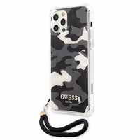 Guess GUHCP12MKSARBK iPhone 12/12 Pro 6.1" melns/melns cietais apvalks Camo kolekcija