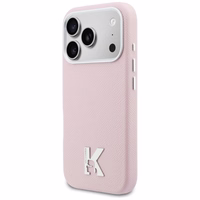 Karl Lagerfeld Karl Head Logo MagSafe futrālis iPhone 17 Pro - Rozā krāsā