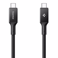 Spigen Essential EB24015CC USB-C / USB-C 240W 150 cm kabelis - melns