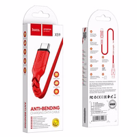 Kabelis USB A uz USB C Hoco QC 3A 1 m X59 sarkans