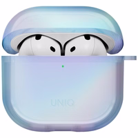 Uniq Iridescia viedtālruņa apvalks AirPods 4 Hang Case - holo zila