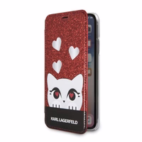 Karl Lagerfeld Valentine iPhone X/XS viedtālruņa apvalks - sarkans