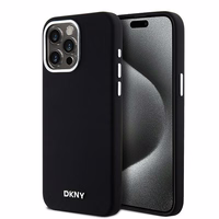 DKNY DKHMP14XSMCHLK iPhone 14 Pro Max6.7" melns maciņš Liquid Silicone Small Metal Logo MagSafe