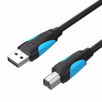 USB 2.0 A uz USB-B printera kabelis Vention VAS-A16-B100 1m melns