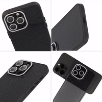 Kameras apvalks Iphone 13 Pro melns ar šķidro spīdumu