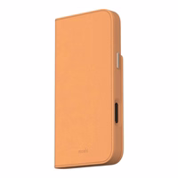 Moshi Overture MagSafe - 3-in-1 Leather Flip maciņš iPhone 16 Pro (Caramel brūns)