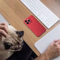 SILICONE MAG APVALKS saderīgs ar MagSafe SAMSUNG A17 sarkana